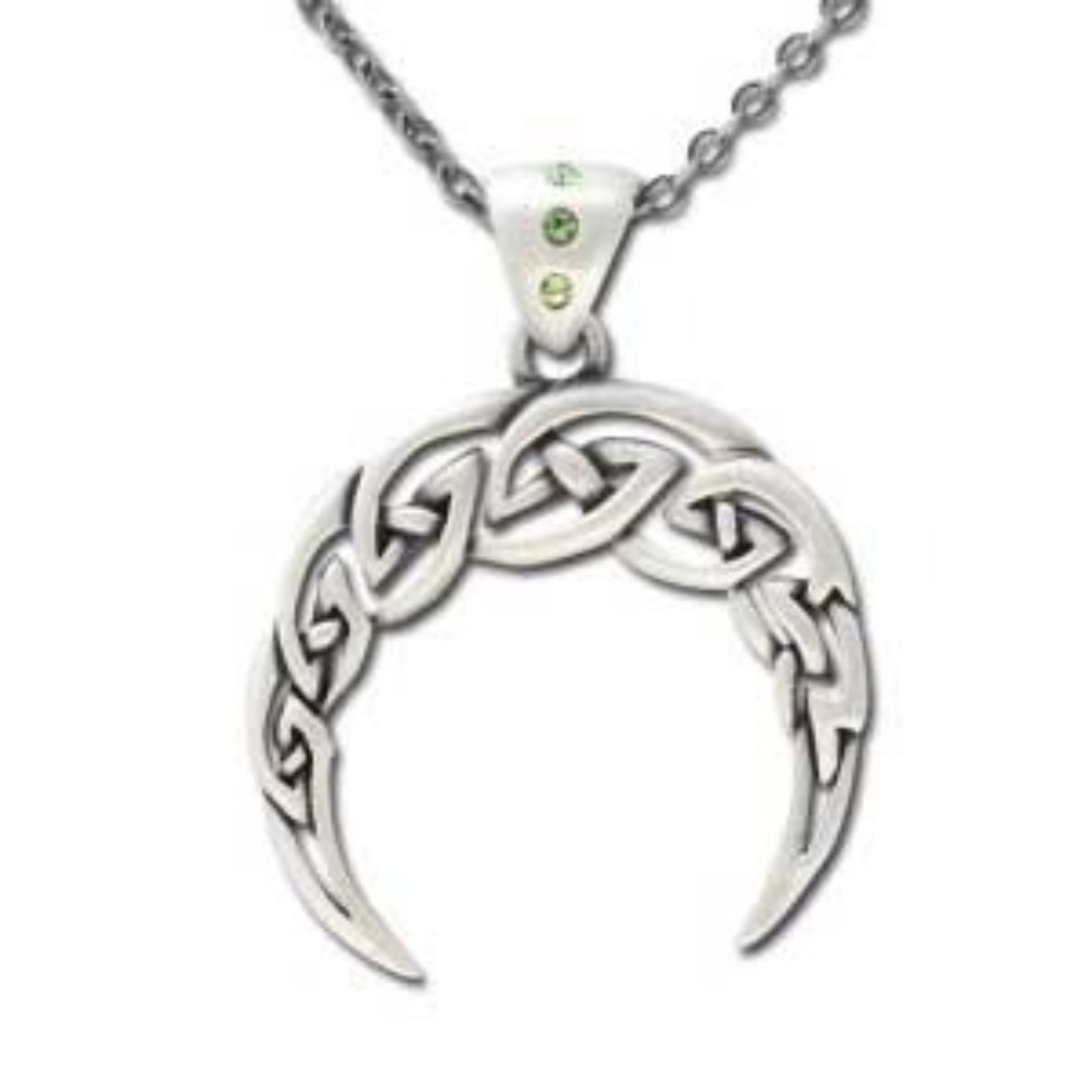 Celtic Crescent Moon Necklace - Picture 4 of 5